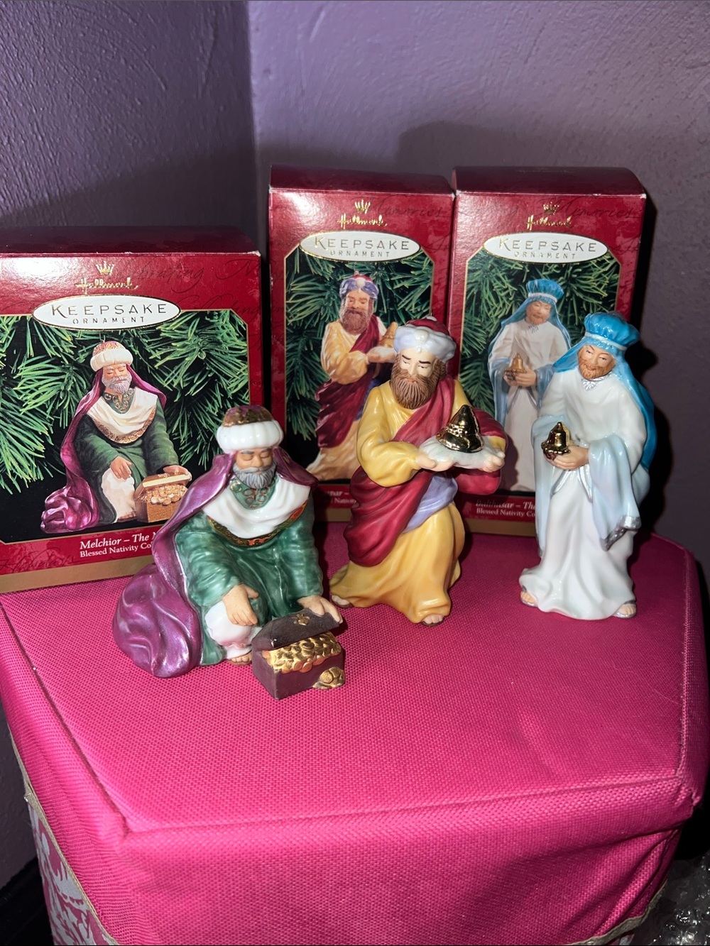 Vintage Hallmark 3 Kings Fine Porcelain Ornament’s